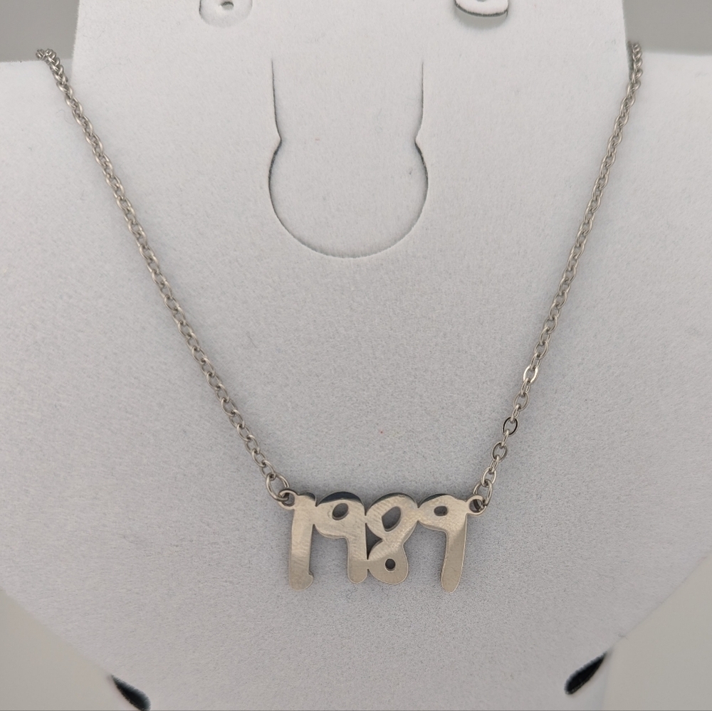 Taylor Swift 1989 Necklace Silver Stainless Steel Jewelry Music Album